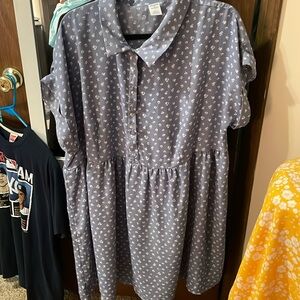 Like new collared short blue dress